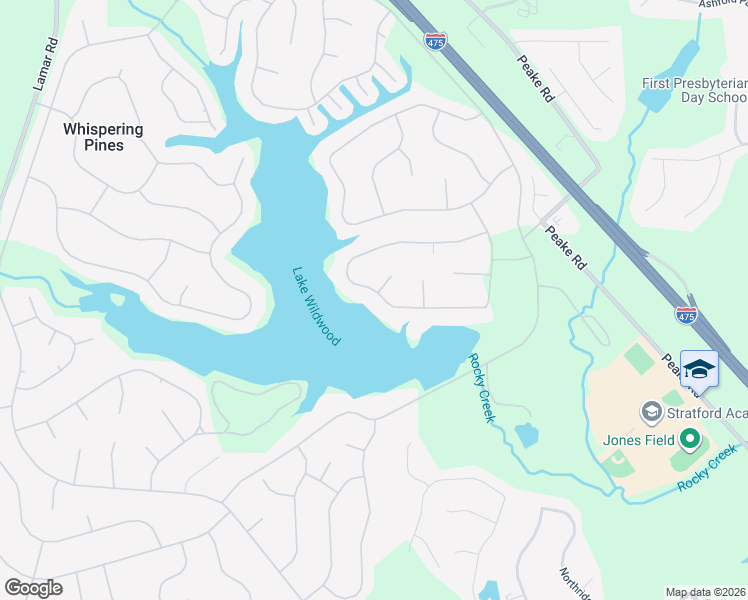 map of restaurants, bars, coffee shops, grocery stores, and more near 933 Steamboat Lane in Macon
