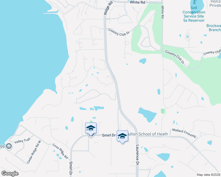 map of restaurants, bars, coffee shops, grocery stores, and more near 102 Blue Heron Ln in Heath