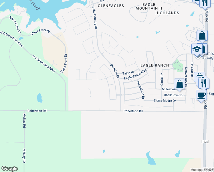 map of restaurants, bars, coffee shops, grocery stores, and more near 6937 Intrepid Drive in Fort Worth