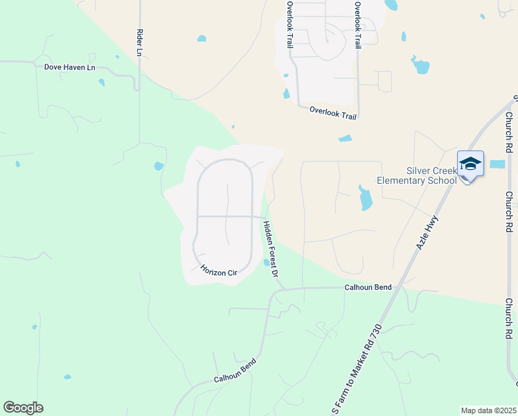 map of restaurants, bars, coffee shops, grocery stores, and more near 233 Horizon Circle in Azle
