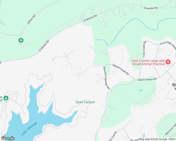 map of restaurants, bars, coffee shops, grocery stores, and more near 15428 Sleepy Creek Road in El Cajon