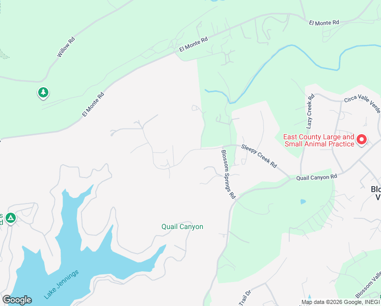 map of restaurants, bars, coffee shops, grocery stores, and more near 15428 Sleepy Creek Road in El Cajon