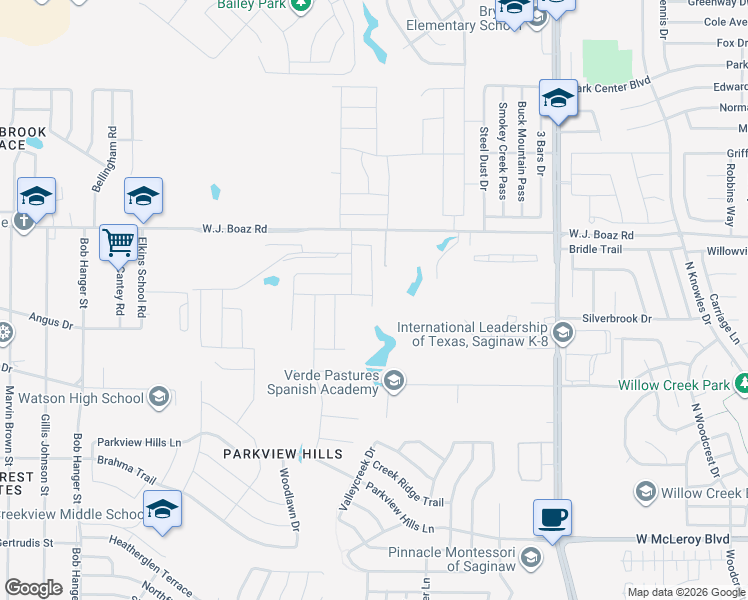 map of restaurants, bars, coffee shops, grocery stores, and more near 1816 Staree Lane in Fort Worth