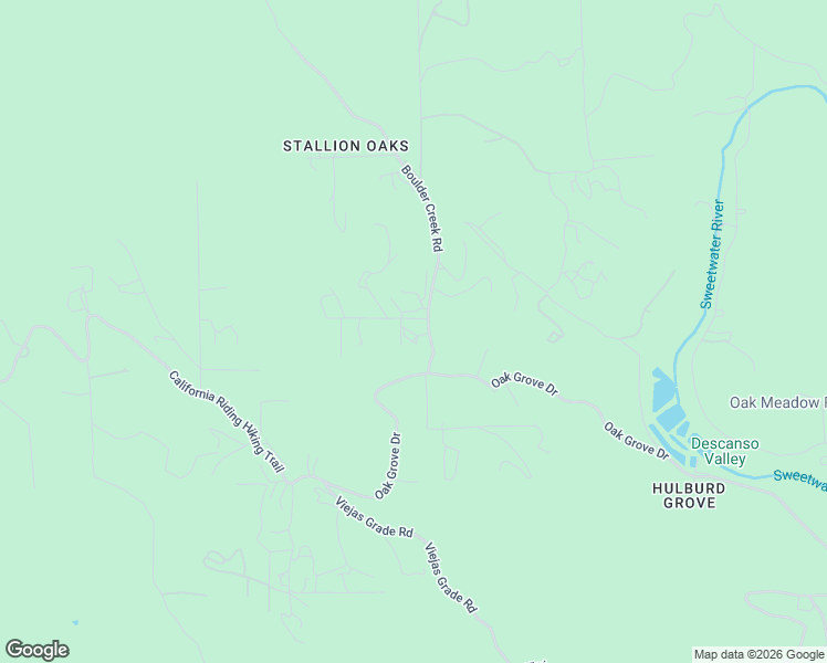 map of restaurants, bars, coffee shops, grocery stores, and more near 23877 Sundance View Lane in Descanso