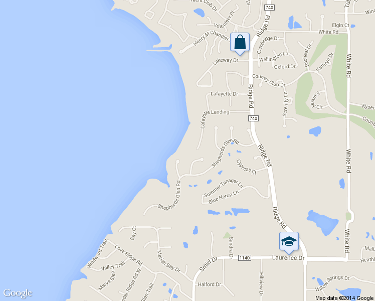 map of restaurants, bars, coffee shops, grocery stores, and more near 2266 Lafayette Landing in Heath