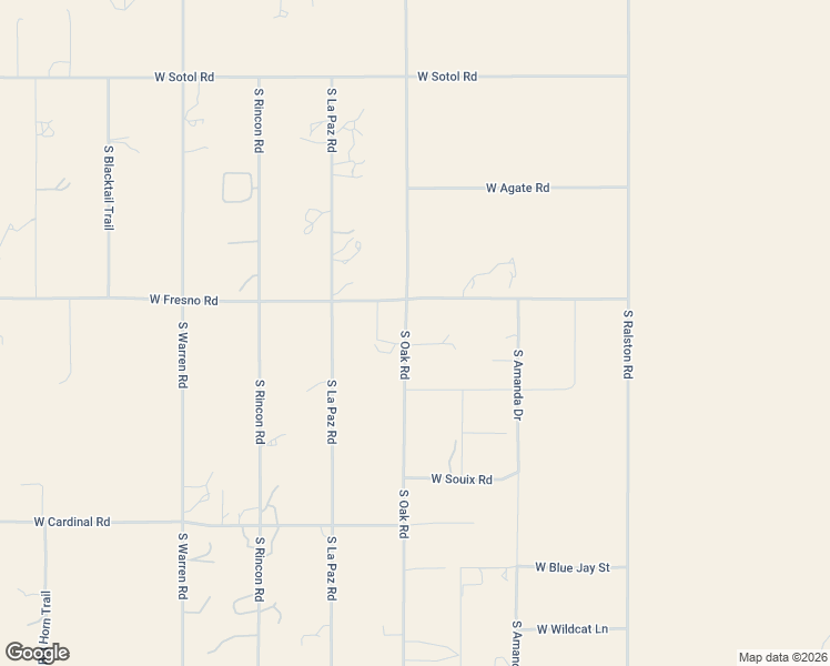 map of restaurants, bars, coffee shops, grocery stores, and more near 1302 South Oak Road in Maricopa