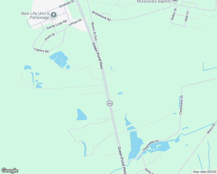 map of restaurants, bars, coffee shops, grocery stores, and more near 2433 Green Pond Highway in Walterboro