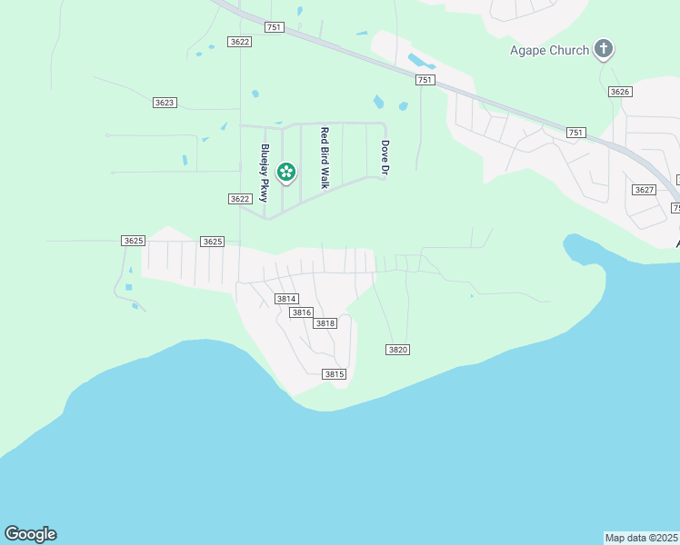 map of restaurants, bars, coffee shops, grocery stores, and more near Private Road 3799 in Quinlan
