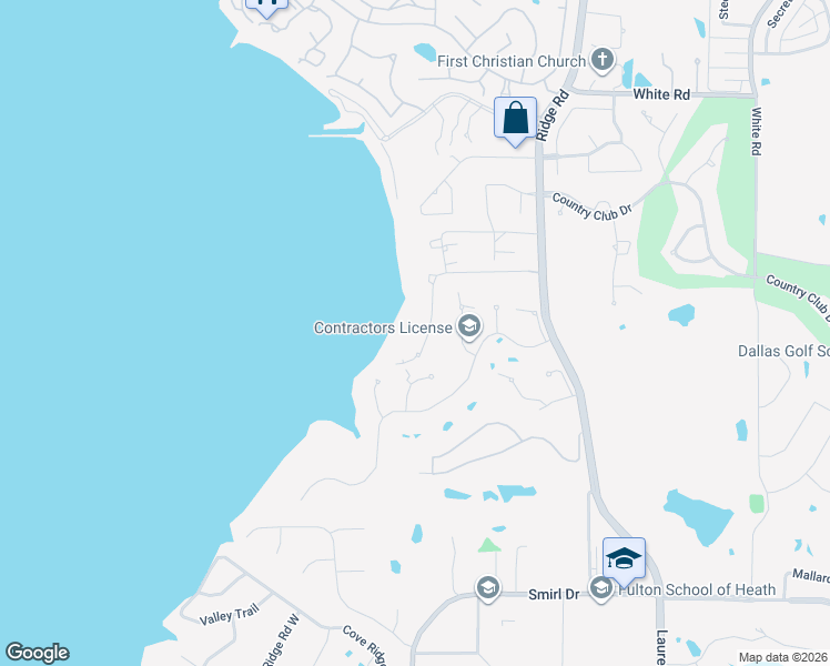 map of restaurants, bars, coffee shops, grocery stores, and more near 2284 Lafayette Landing in Heath