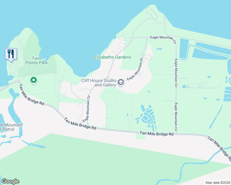 map of restaurants, bars, coffee shops, grocery stores, and more near 8078 Eagle Mountain Drive in Fort Worth