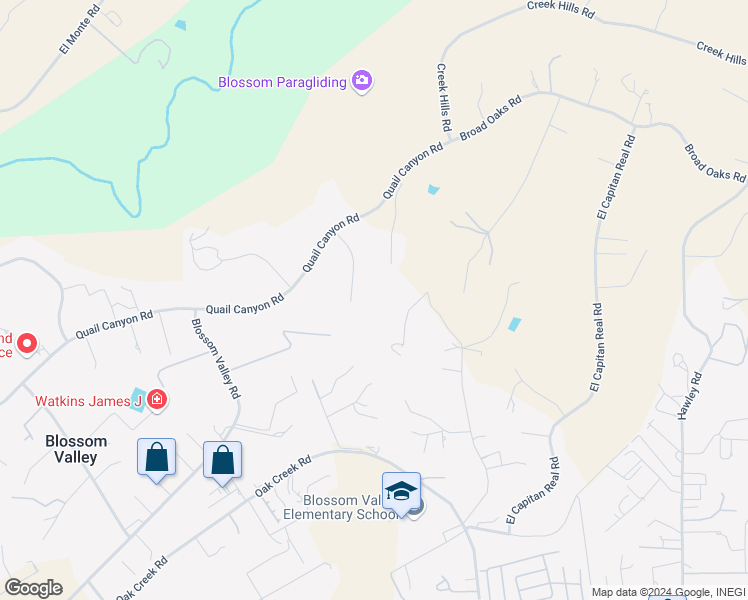 map of restaurants, bars, coffee shops, grocery stores, and more near 15121 Tombstone Creek Road in El Cajon