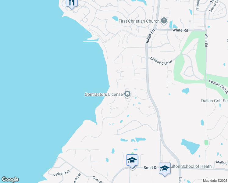 map of restaurants, bars, coffee shops, grocery stores, and more near 2284 Lafayette Landing in Heath