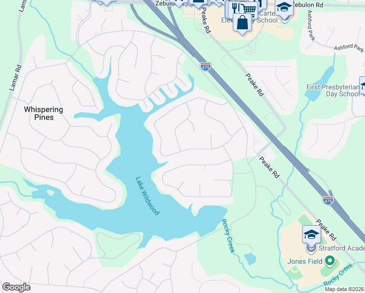 map of restaurants, bars, coffee shops, grocery stores, and more near 1006 South Confederate Drive in Macon