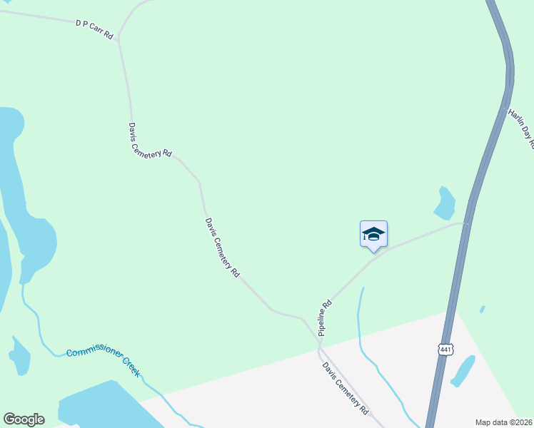 map of restaurants, bars, coffee shops, grocery stores, and more near Davis Cemetery Road in McIntyre