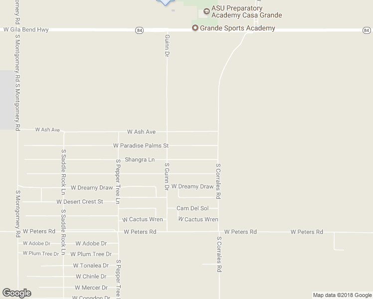 map of restaurants, bars, coffee shops, grocery stores, and more near 25935 West Paradise Palms Street in Casa Grande