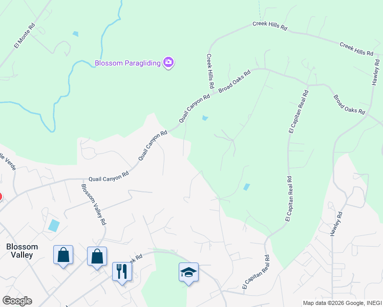 map of restaurants, bars, coffee shops, grocery stores, and more near 15123 Post Oak Lane in El Cajon