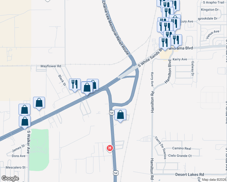 map of restaurants, bars, coffee shops, grocery stores, and more near 1921-6417 U.S. 54 in Alamogordo