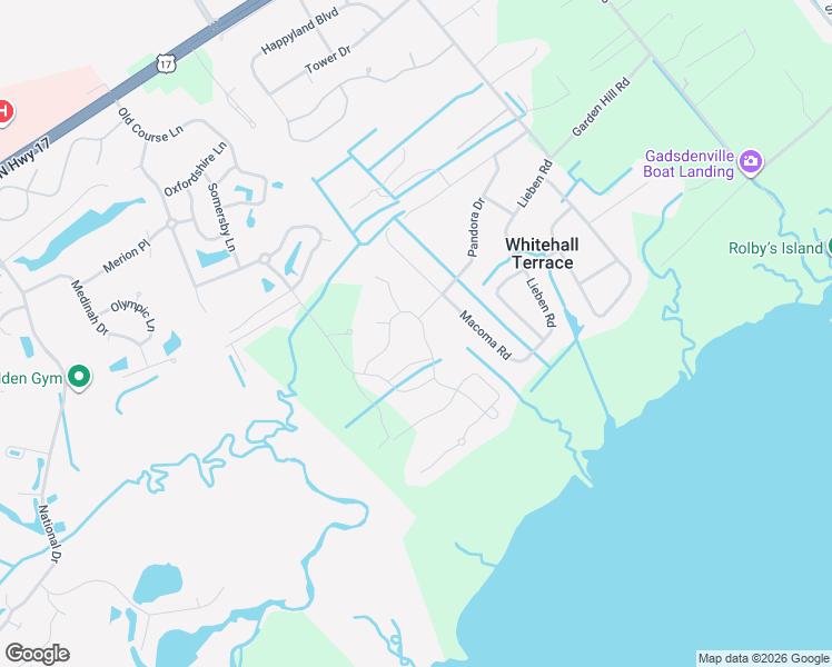 map of restaurants, bars, coffee shops, grocery stores, and more near 3517 Saltflat Lane in Mount Pleasant