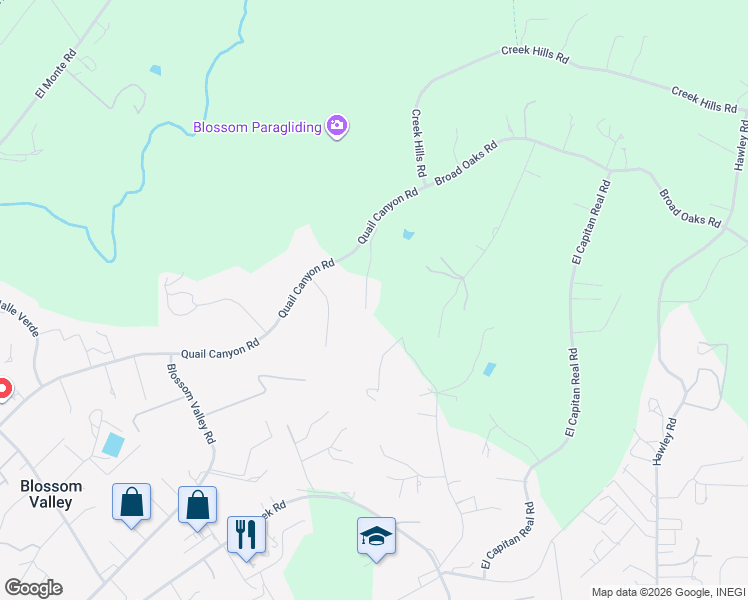 map of restaurants, bars, coffee shops, grocery stores, and more near 15123 Post Oak Lane in El Cajon