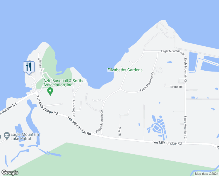 map of restaurants, bars, coffee shops, grocery stores, and more near 8091 Eagle Mountain Circle in Fort Worth