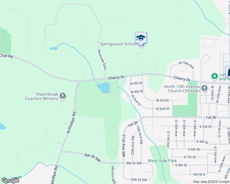 map of restaurants, bars, coffee shops, grocery stores, and more near 1906 North 4th Street in Lanett