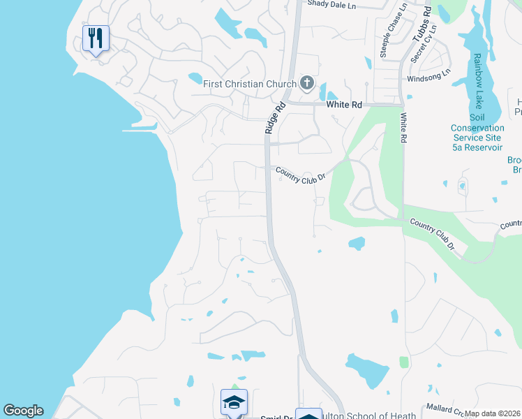 map of restaurants, bars, coffee shops, grocery stores, and more near 3720 Ridge Rd in Heath