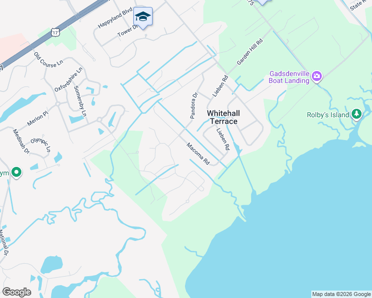 map of restaurants, bars, coffee shops, grocery stores, and more near 1546 Macoma Road in Mount Pleasant