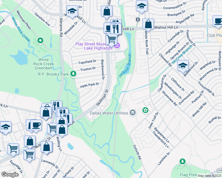 map of restaurants, bars, coffee shops, grocery stores, and more near in Dallas