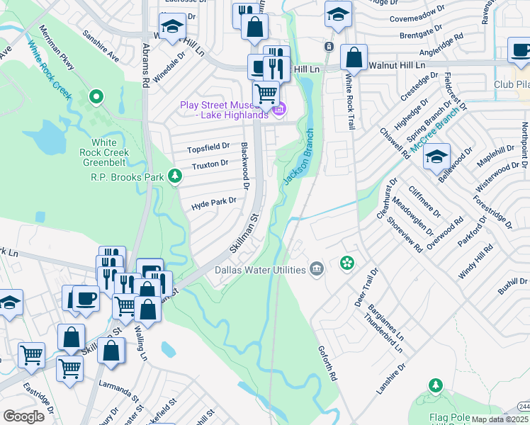 map of restaurants, bars, coffee shops, grocery stores, and more near in Dallas