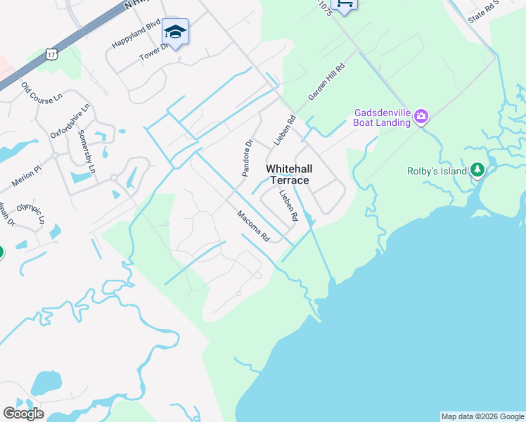 map of restaurants, bars, coffee shops, grocery stores, and more near 1535 Macoma Drive in Mount Pleasant