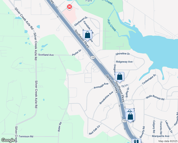 map of restaurants, bars, coffee shops, grocery stores, and more near 1200 Southeast Parkway in Azle