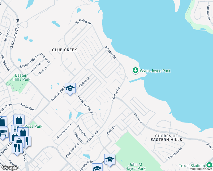 map of restaurants, bars, coffee shops, grocery stores, and more near 2442 Channel Isle Drive in Garland