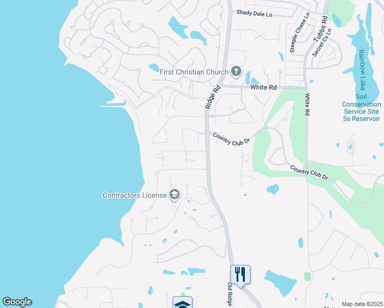 map of restaurants, bars, coffee shops, grocery stores, and more near 2405 Promontory Court in Heath