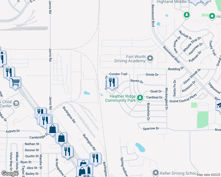 map of restaurants, bars, coffee shops, grocery stores, and more near 812 Flamingo Drive in Saginaw