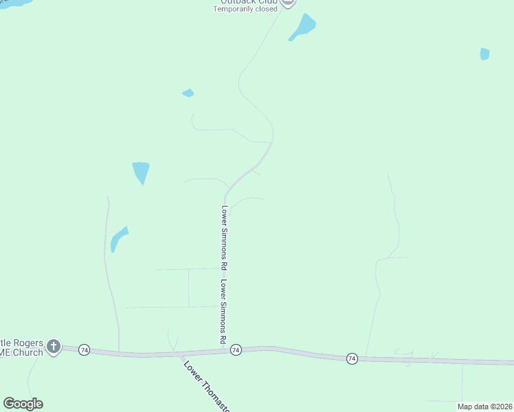 map of restaurants, bars, coffee shops, grocery stores, and more near 285 Lower Simmons Road in Macon