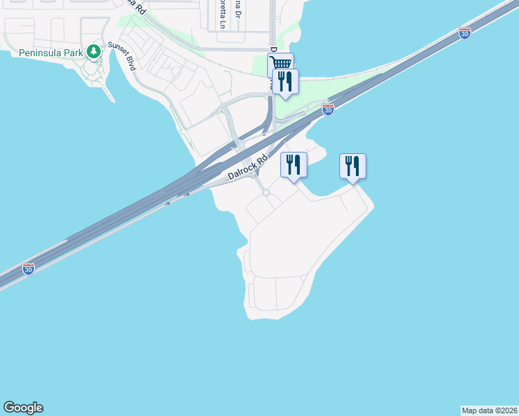map of restaurants, bars, coffee shops, grocery stores, and more near 602-698 Cooke Drive in Rowlett