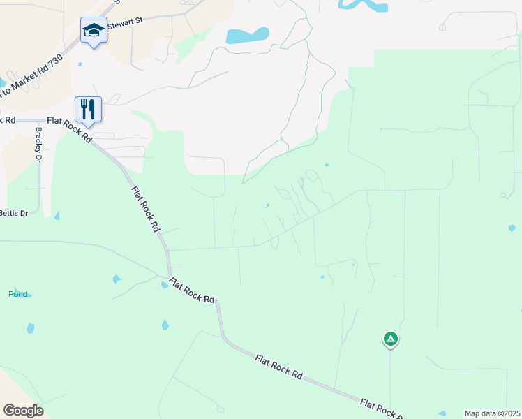 map of restaurants, bars, coffee shops, grocery stores, and more near 255 Baughman Hill Road in Azle
