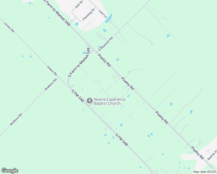 map of restaurants, bars, coffee shops, grocery stores, and more near 441 Santa Fe Lane in Royse City