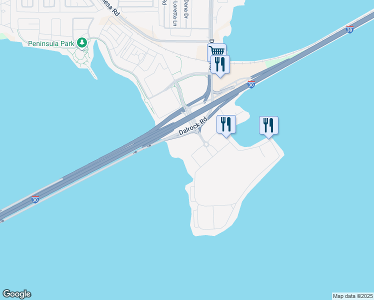 map of restaurants, bars, coffee shops, grocery stores, and more near 602-698 Cooke Drive in Rowlett