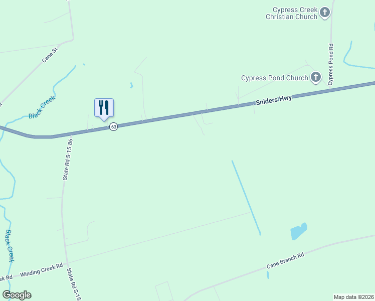 map of restaurants, bars, coffee shops, grocery stores, and more near 3845 Sniders Highway in Walterboro