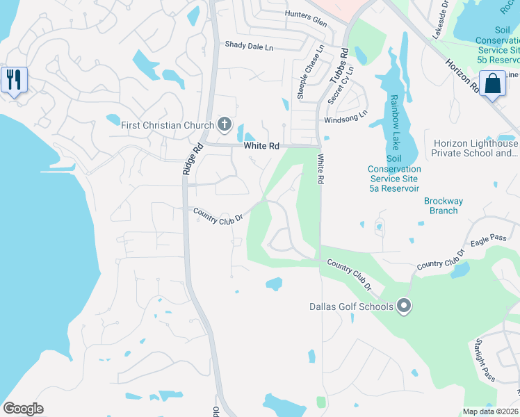 map of restaurants, bars, coffee shops, grocery stores, and more near 2401 Kathryn Drive in Heath