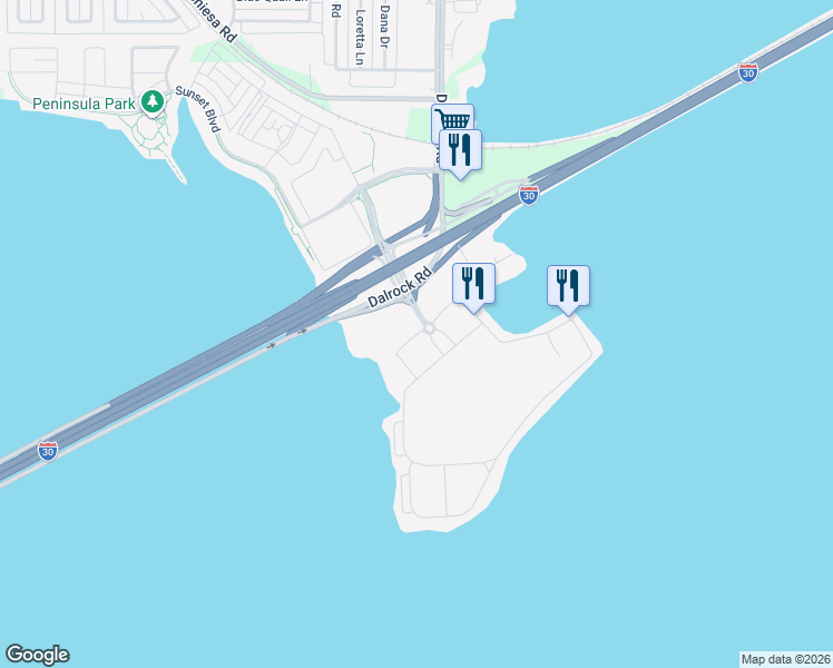 map of restaurants, bars, coffee shops, grocery stores, and more near 346 Cooke Drive in Rowlett