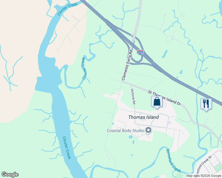 map of restaurants, bars, coffee shops, grocery stores, and more near 806 Jalap Lane in Charleston