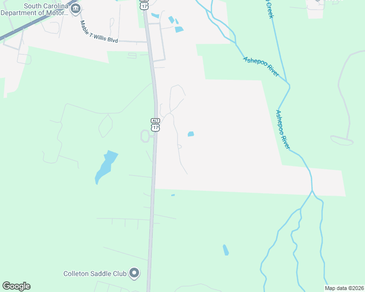 map of restaurants, bars, coffee shops, grocery stores, and more near 7 Dogwood Lane in Walterboro