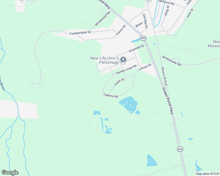 map of restaurants, bars, coffee shops, grocery stores, and more near 527 Capers Road in Walterboro