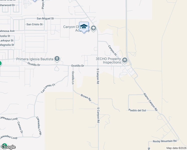 map of restaurants, bars, coffee shops, grocery stores, and more near 8 South Canyon Road in Alamogordo