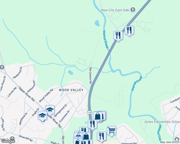 map of restaurants, bars, coffee shops, grocery stores, and more near 2001-2093 Old Clinton Road in Macon