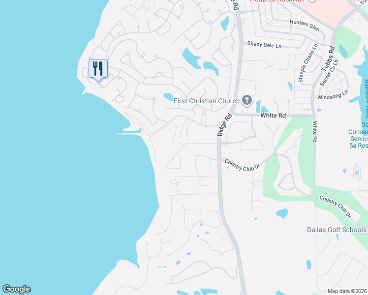 map of restaurants, bars, coffee shops, grocery stores, and more near 9 Lakeway Drive in Heath