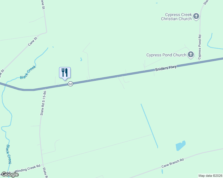 map of restaurants, bars, coffee shops, grocery stores, and more near 3845 Sniders Highway in Walterboro