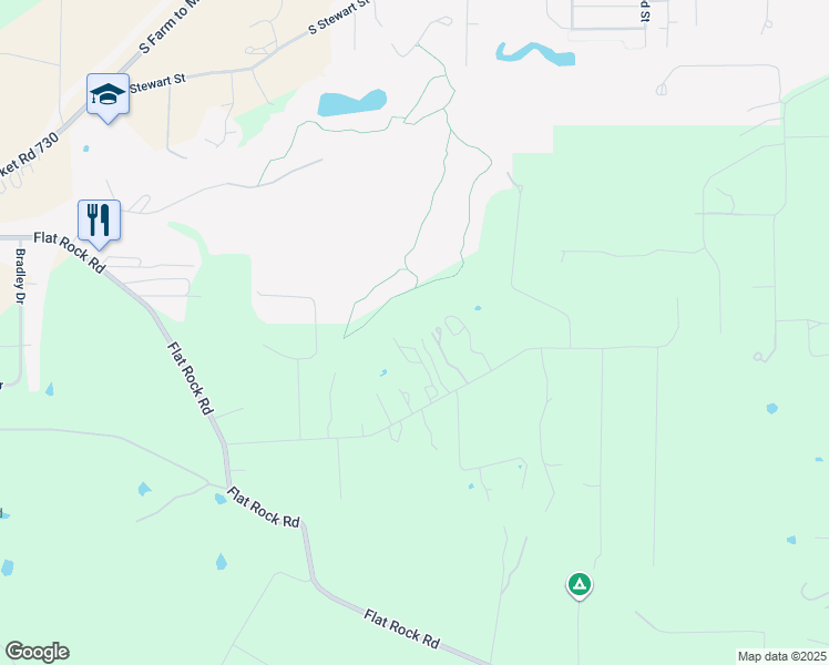 map of restaurants, bars, coffee shops, grocery stores, and more near 303 Baughman Hill Road in Azle